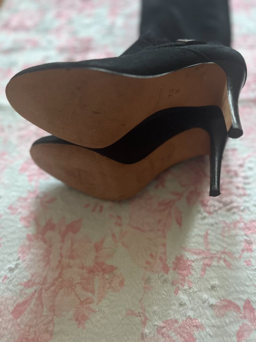 COACH Braelyn Stretch Suede Boots - Picture 4 of 4